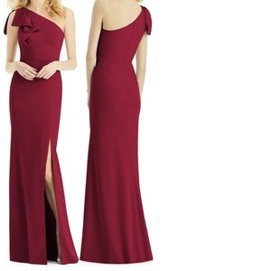 After Six | Bow One-Shoulder Trumpet Gown | Sz 4